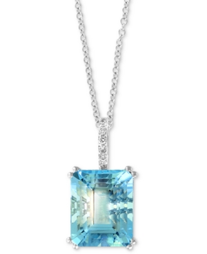 image of Effy Aquamarine (3-9/10 ct. t.w.) & Diamond Accent 18