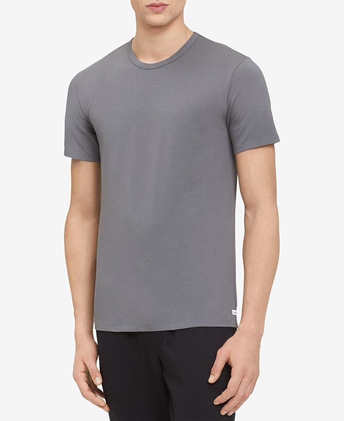 Calvin Klein Men's Cotton Stretch Crew Neck Undershirt 2-Pack - Macy's