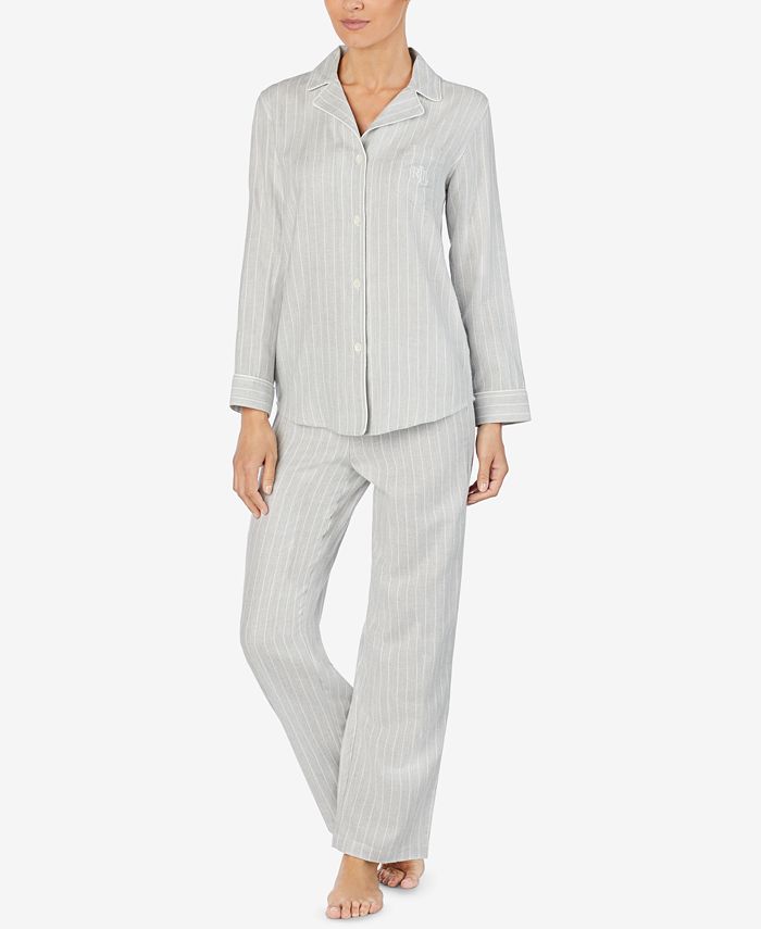 Lauren Ralph Lauren Striped Pajama Set - Macy's