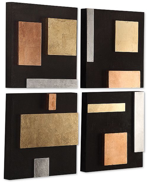 Uttermost Mixed Metals Wall Art Set Of 4 Reviews Wall Decor Home Decor Macy S