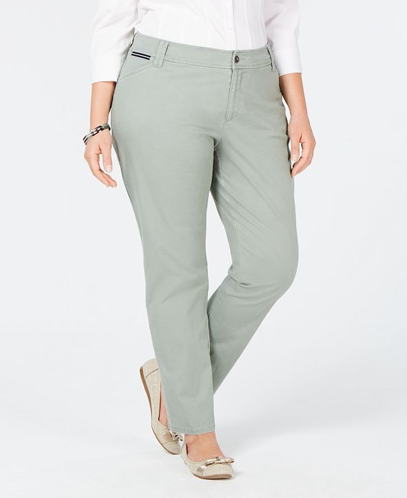 Charter Club Plus Size Chino Pants, Created for Macy's & Reviews ...