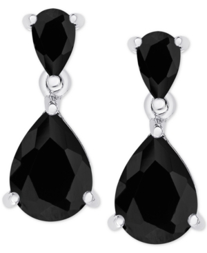 image of Sapphire Double Drop Earrings (2-5/8 ct. t.w.) in Sterling Silver