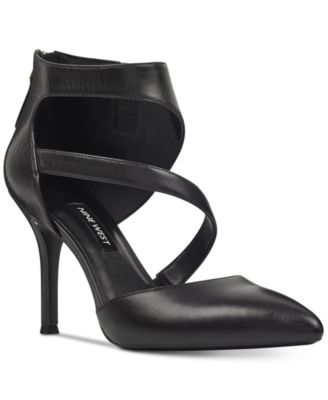 asymmetrical strappy heels