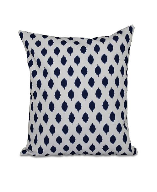 E By Design 16 Inch Navy Blue Decorative Geometric Throw Pillow