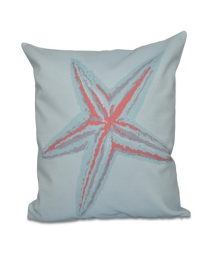 E By Design 16 Inch Coral Decorative Coastal Throw Pillow