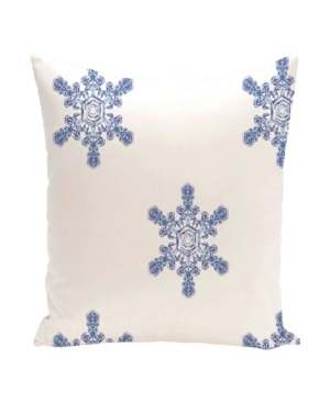E By Design 16 Inch White Decorative Christmas Throw Pillow