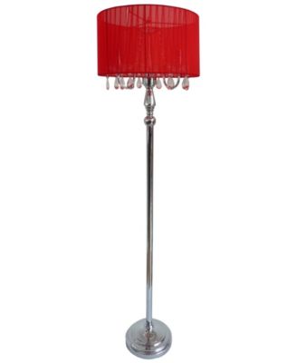 All The Rages - Trendy Romantic Sheer Shade Floor Lamp with Hanging Crystals
