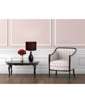 Simple Designs Oval Bowling Pin Base Ceramic Table Lamp