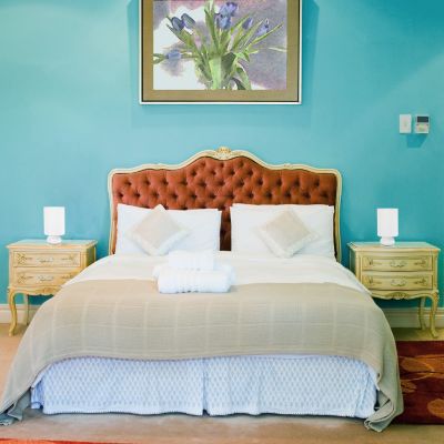 Simple Designs Gemini Colors 2 Pack Mini Touch Table Lamp Set with Fabric Shades