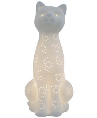 All The Rages - Porcelain Kitty Cat Shaped Animal Light Table Lamp