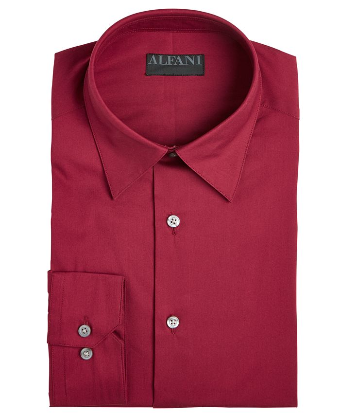Alfani AlfaTech by Men's Solid Athletic Fit Dress Shirt, Created For ...