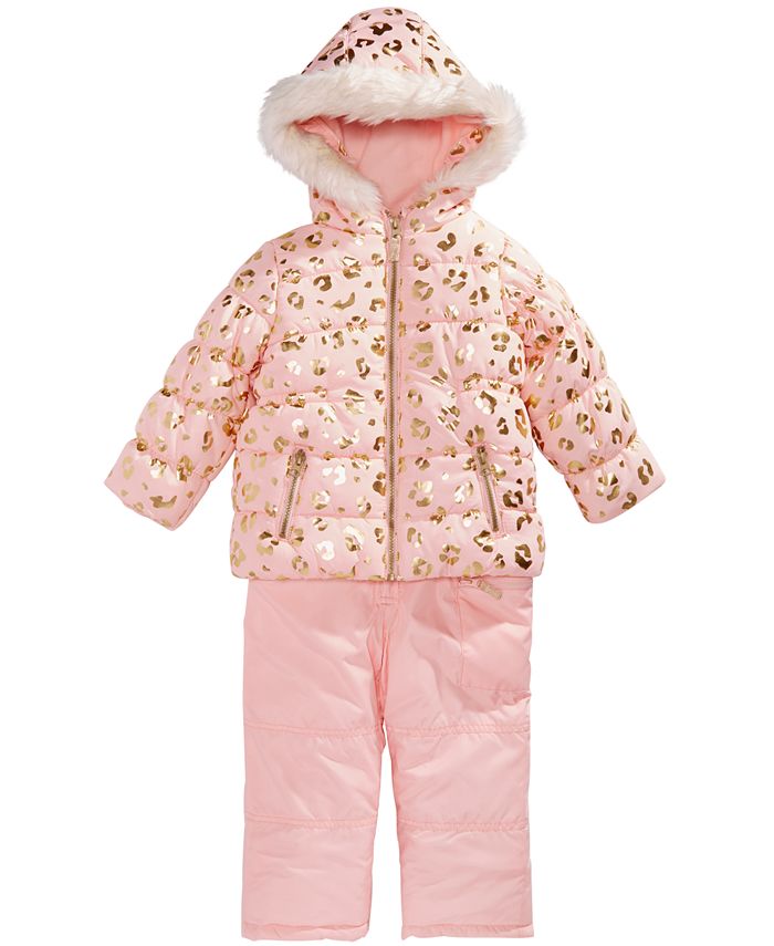 Carter s Little Girls Animal Print Hooded Snowsuit Macy s