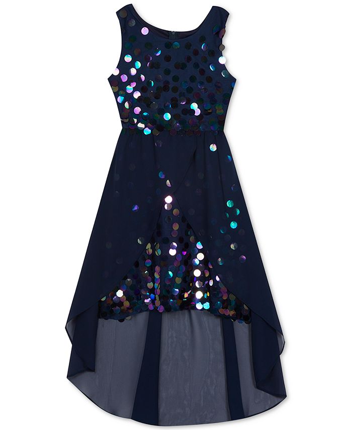 Rare Editions Big Girls Sequin Overlay Party Dress Macy's