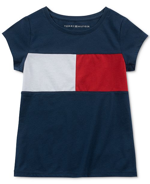 Tommy Hilfiger Big Girls Pieced Flag T Shirt Reviews Shirts