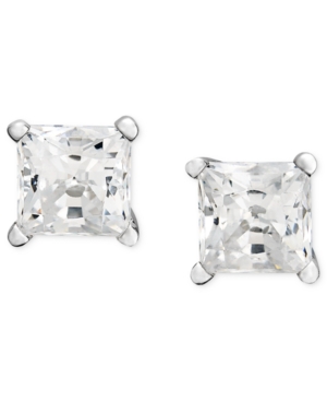 image of Princess-Cut Diamond Stud Earrings in 14k White Gold & Yellow Gold (1/3 ct. t.w.)