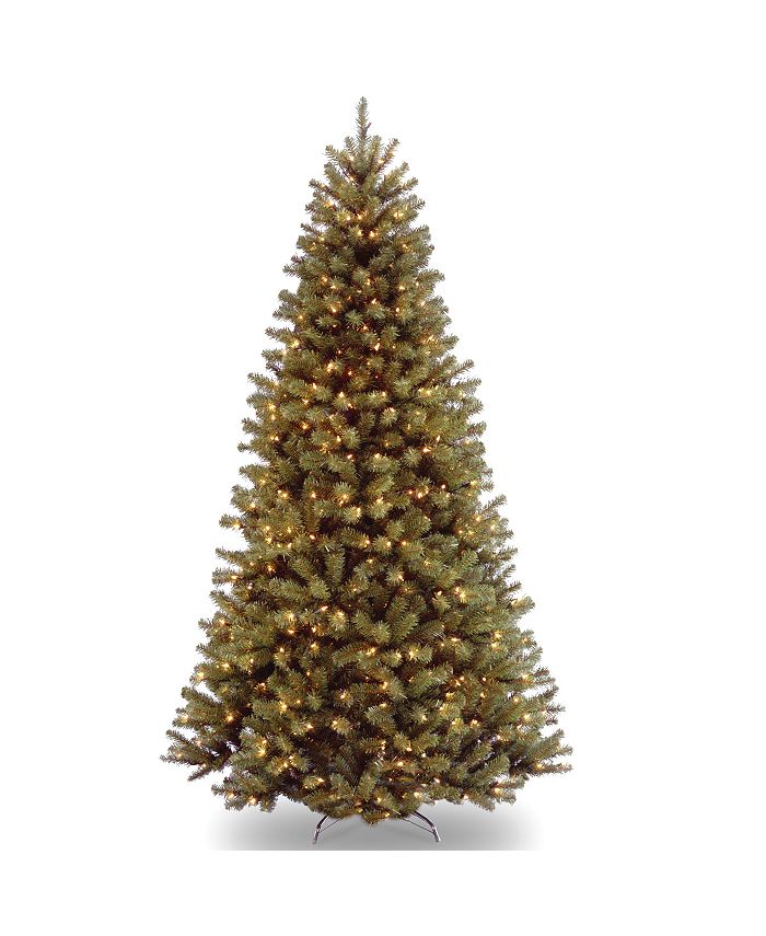 National Tree Company - 7 .5' North Valley Spruce Hinged Tree with 750 Clear Lights
