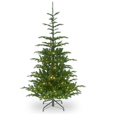 National Tree Company 7 .5' Feel Real Norwegian Spruce Hinged Tree with 750 Clear Lights