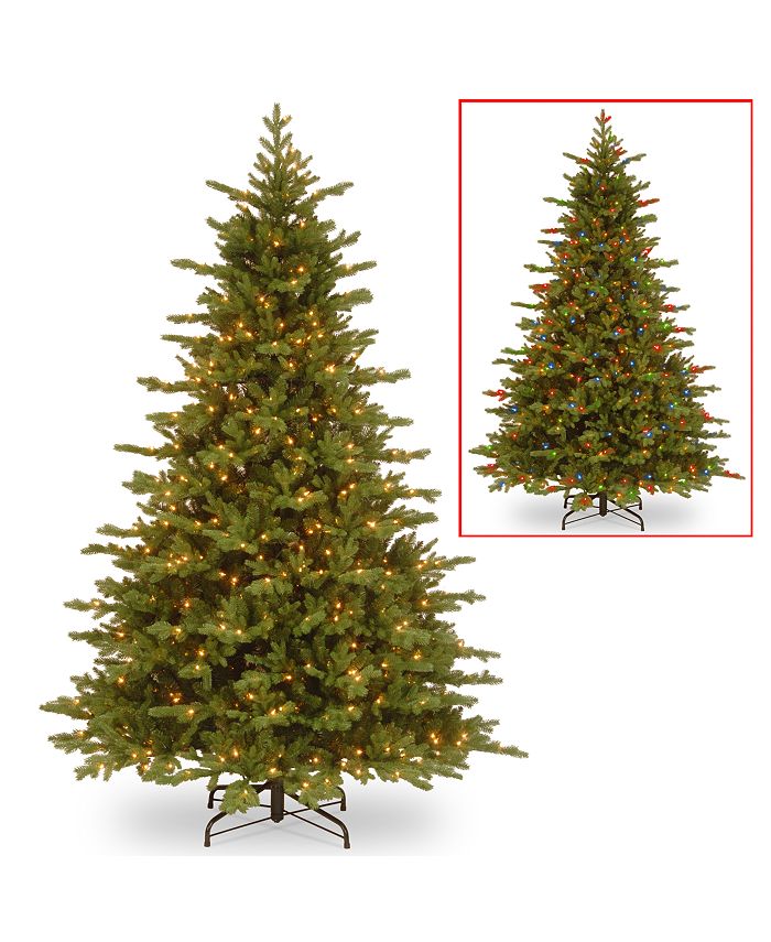 National Tree Company - 7 .5' Feel Real Vienna Fir Tree with 750 Dual Color(R) LED Lights & Caps + PowerConnect