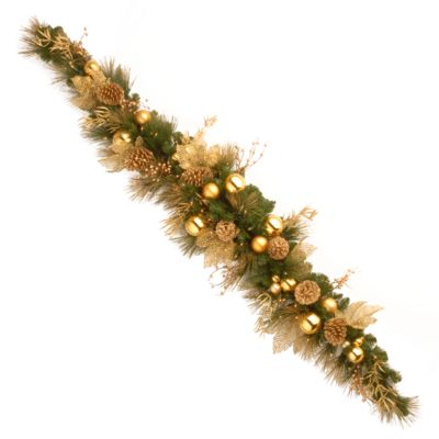 National Tree Company - National Tree Company 6' Decorative Collection  Swag with 100 Clear Lights