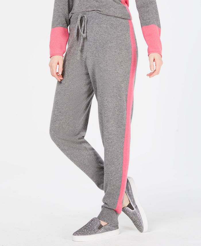 Charter Club Striped Pure Cashmere Jogger Pants, Created for Macy's ...