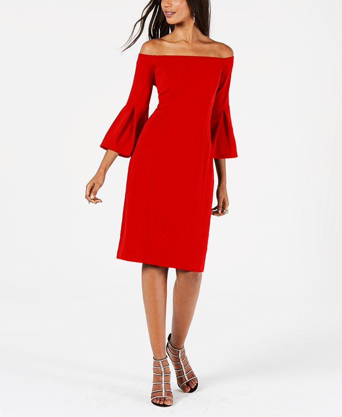 Vince camuto off the hotsell shoulder bell sleeve dress