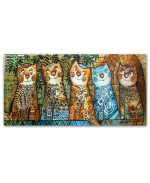 Trademark Global Oxana Ziaka 'cats Of Israel' Canvas Art In Multi