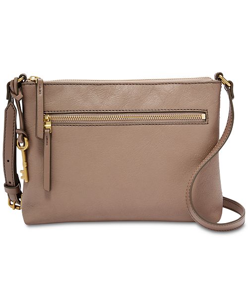 Fossil Fiona Small Leather Crossbody - Handbags & Accessories - Macy&#39;s