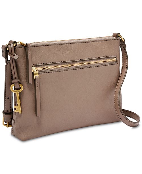 Fossil Fiona Small Leather Crossbody - Handbags & Accessories - Macy&#39;s