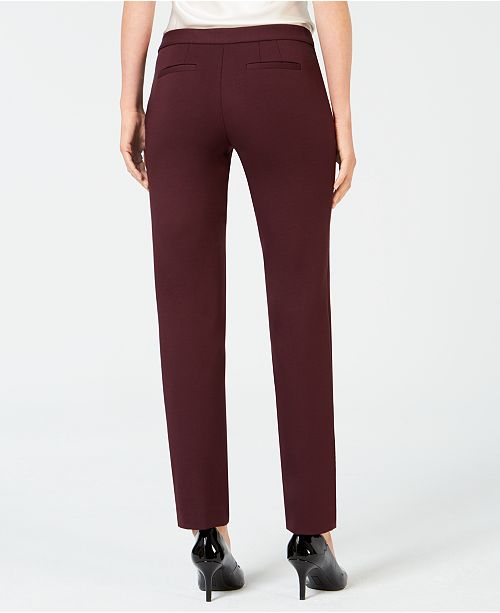 Alfani Petite Ponte-Knit Slim-Leg Pants, Created for Macy's & Reviews ...