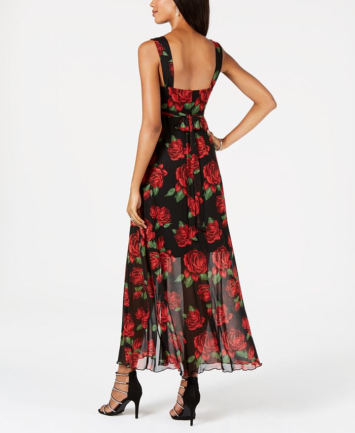 Connected FloralPrint Flyaway Maxi Dress Macy's