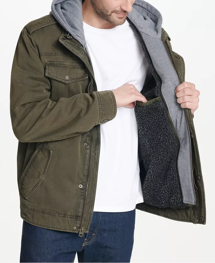 Men's Two Pocket Hooded Trucker Jacket - thumbnail 7