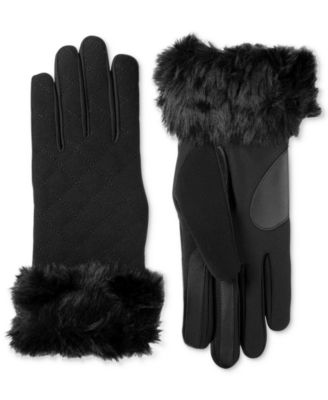 Isotoner Signature - Women's Faux-Fur Stretch Touchscreen Gloves