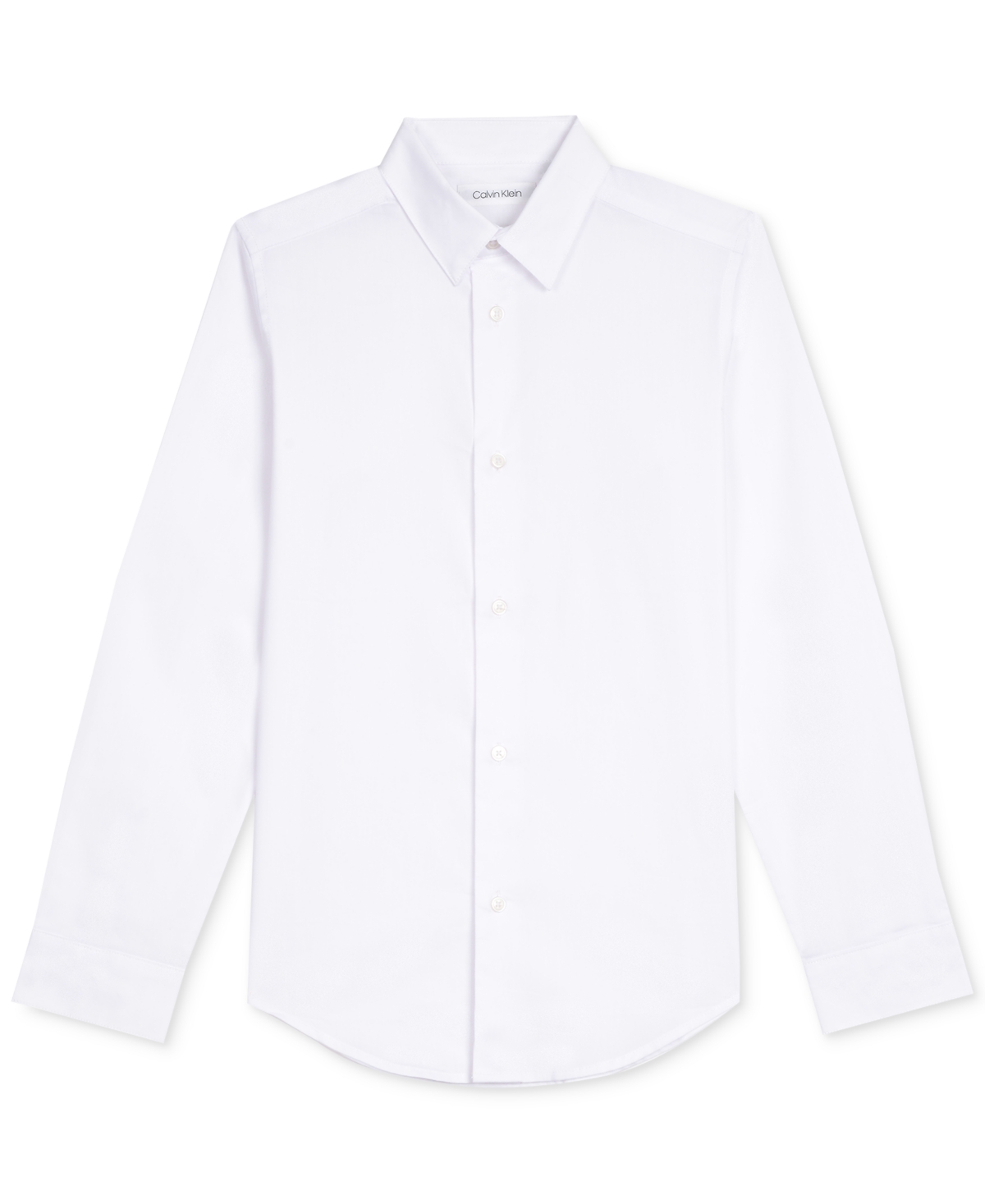 Calvin Klein Little Boys Solid Stretch Poplin Shirt