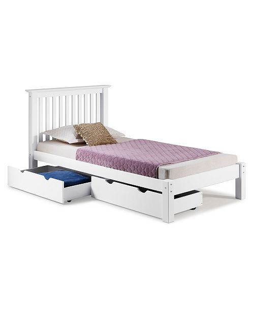 Alaterre Furniture Barcelona Twin Bed With Storage Drawers