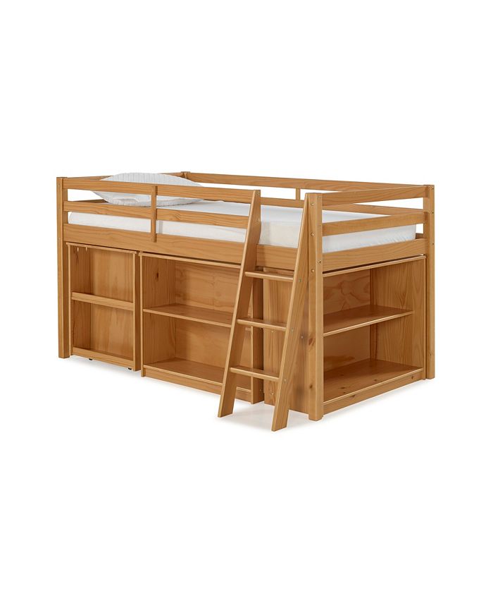 Bolton Furniture Roxy Junior Loft Bed with Storage Drawers, Bookshelf