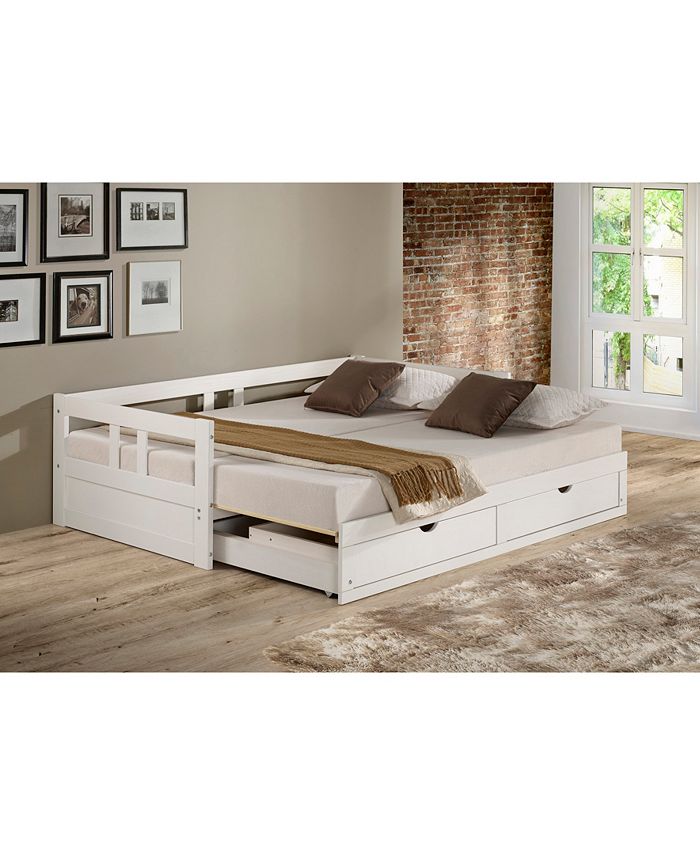 Bolton Furniture Melody Twin to King Trundle Daybed with Storage