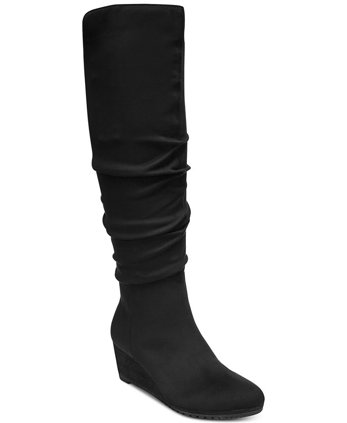 Dr. Scholl's Central Wide-Calf Wedge Boots - Macy's