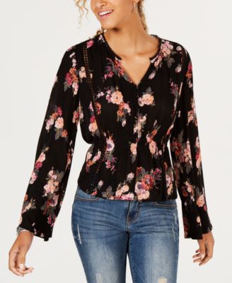 American Rag - Juniors' Printed Cinched Top