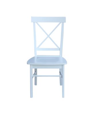 X-Back Chair - With Solid Wood Seat , Set of 2