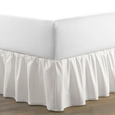 Laura Ashley - Solid White Queen Ruffled Bedskirt