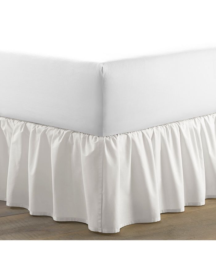 Laura Ashley Full Solid Ruffle White Bedskirt Macy's