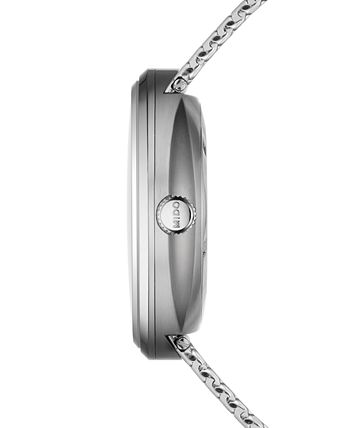Mido - Men's Swiss Automatic Commander II Cosc Stainless Steel Mesh Bracelet Watch 42mm
