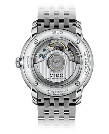 Mido - Men's Swiss Automatic Baroncelli III Heritage Stainless Steel Bracelet Watch 39mm
