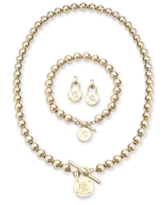 Lauren Ralph Lauren Beaded Logo Lock Jewelry Collection