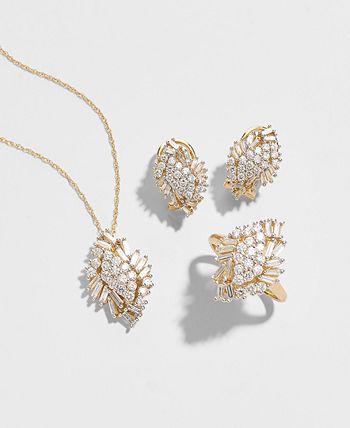 Wrapped in Love - Diamond Cluster Earrings (1 ct. t.w.) in 14k Gold