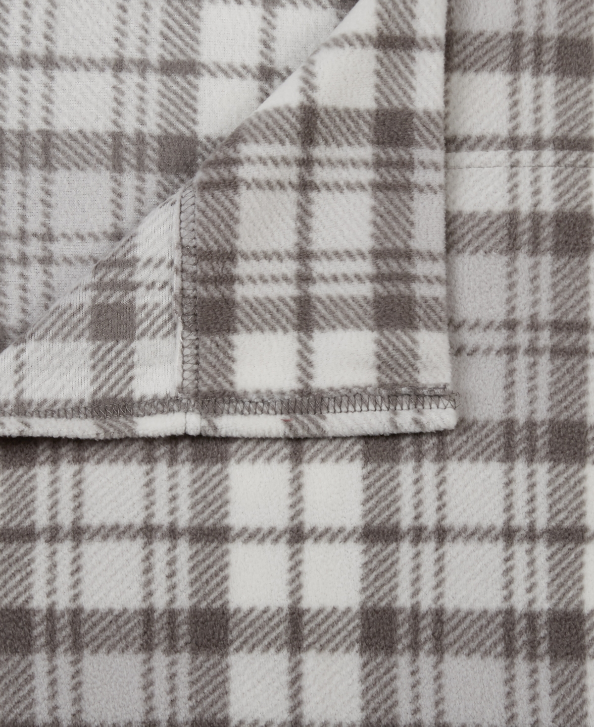 Sleep Philosophy True North By  Micro Fleece 4-pc King Sheet Set Bedding In Grey Plaid