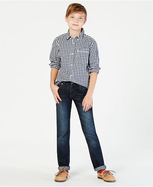 Tommy Hilfiger Gingham Buttondown Cotton Shirt, Big Boys