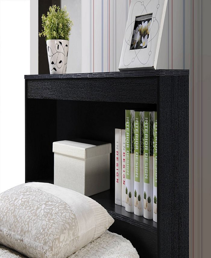 Hodedah TwinSize Captain Bed with 3Drawers and Headboard in Black