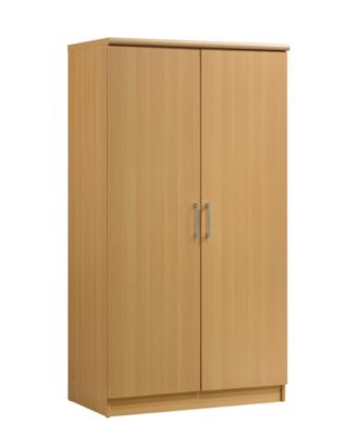 Hodedah - 2-Door Armoire with 4-Shelves in Beech