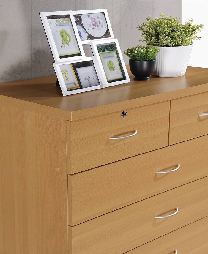 Hodedah 7Drawer Chest with Locks on 2Top Drawers in Beech Macy's